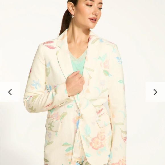 FDJ Floral Cream Blazer - Picture 2 of 9